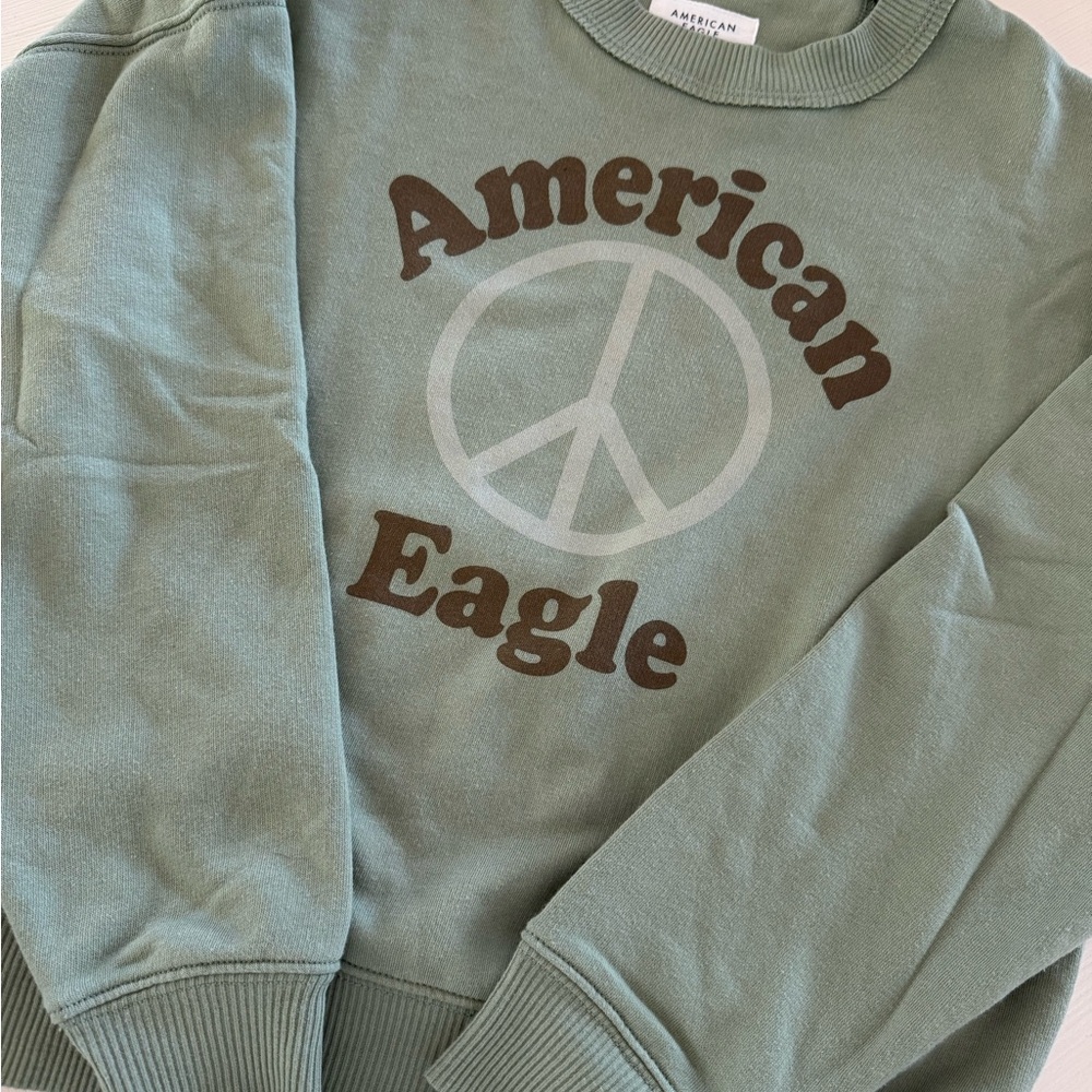 American Eagle Outfitters Peace Sign Crewneck Sweater